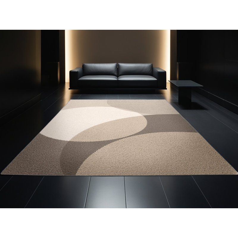 Tapis gris moelleux moelleux de couleur unie Minimalist, 8 pieds carrés