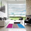 Tapis motif rose/gris/bleu Peddie-1167976200