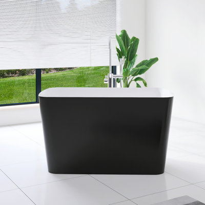 Baignoire de trempage autoportante 47 po en acrylique avec siège