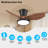 32 inch Quiet Ceiling Fan with Light and Remote Control-18681212