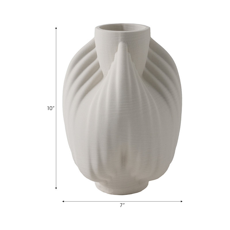 Vase en porcelaine en céramique, H 10 po x l 7 po x P 7 po