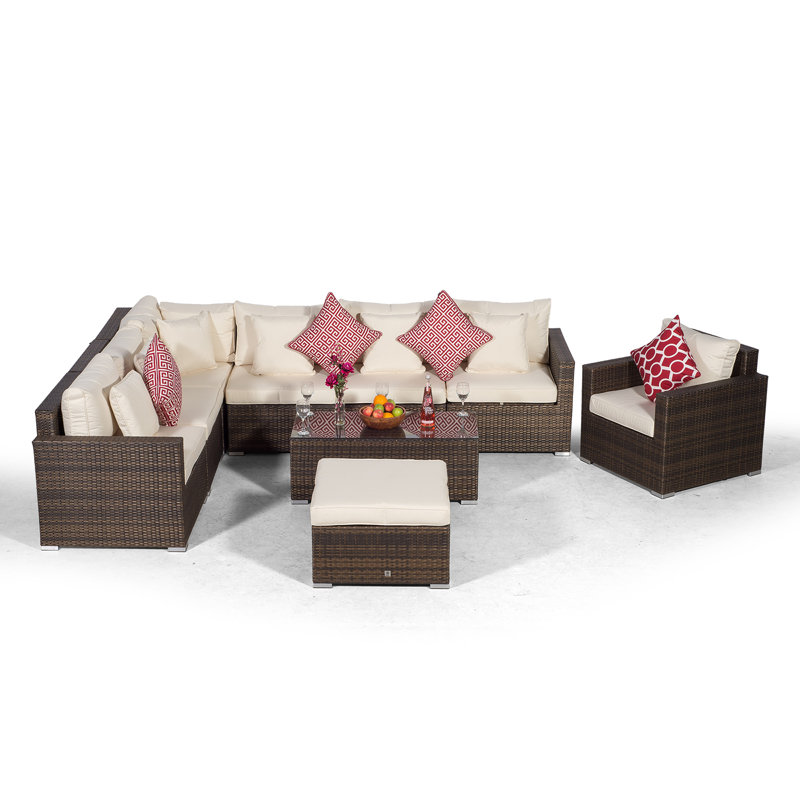 Yancey 5 Seater Rattan Corner Sofa Set