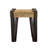 Natural and Matte Black Rectangular End Table