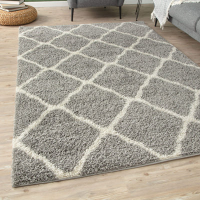 Myshaggy Collection Rugs Moroccan Design in Grey