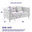 Canapé modulaire surdimensionné de 60 pouces à 2 places, canapé modulaire à assise profonde en tissu Comfort Comfort