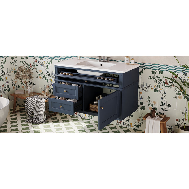 Meuble-lavabo moderne en MDF (doit inclure le meuble-lavabo et le lavabo)