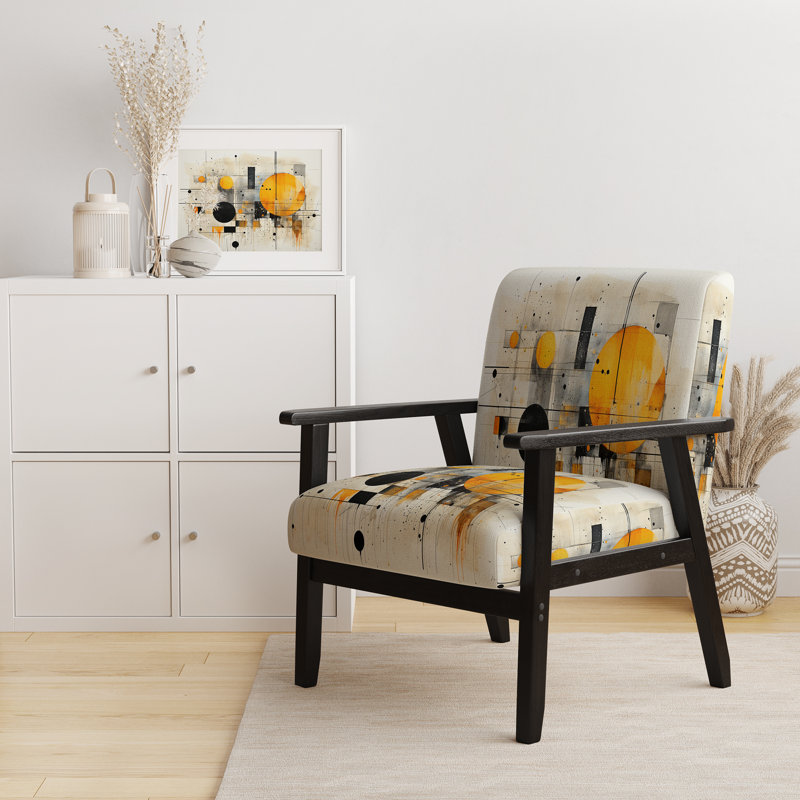 Fauteuil rembourré moderne Geometric Abstraction III