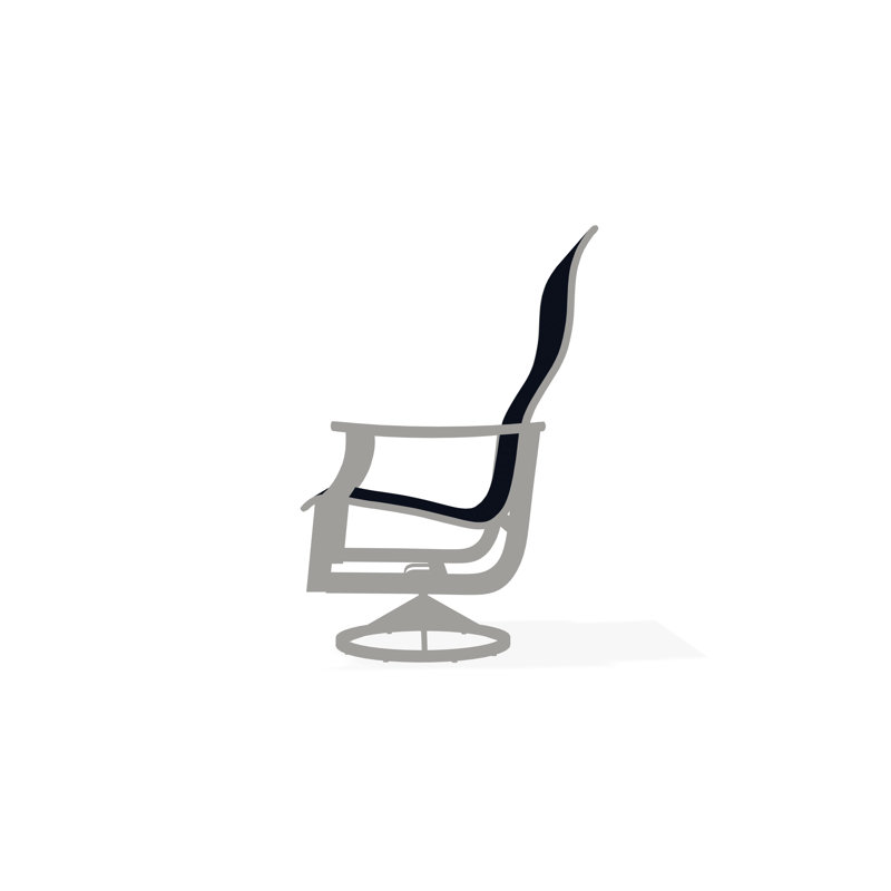 St. Catherine Polymer Outdoor Lounge Chair, Snow, Navy 13D Sunbrella®