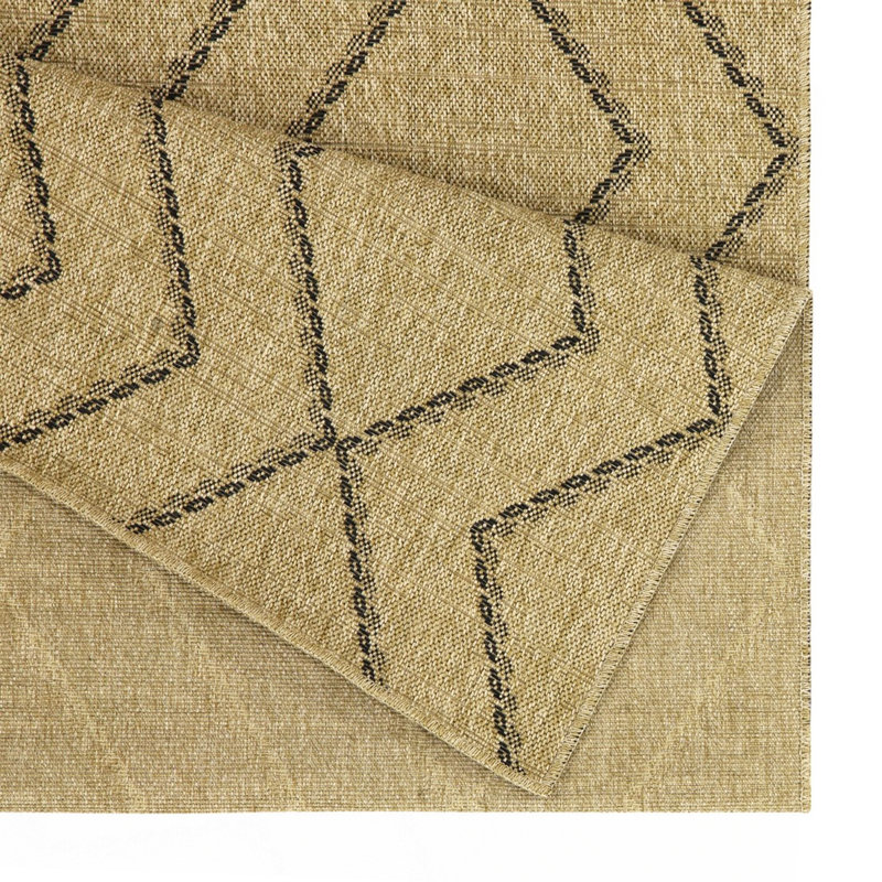 Tapis noir intérieur / extérieur, Rectangle 5 pi 3 po x 7 pi 3 po