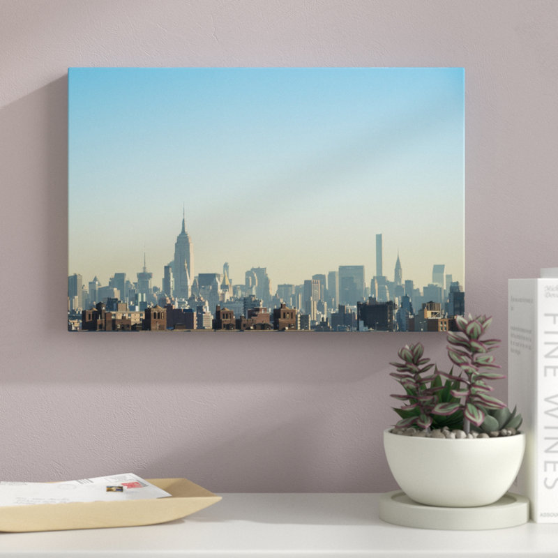 NYC Silhouettes I by Sonja Quintero - Print on Canvas, 30cm H x 46cm W, Wrapped Canvas