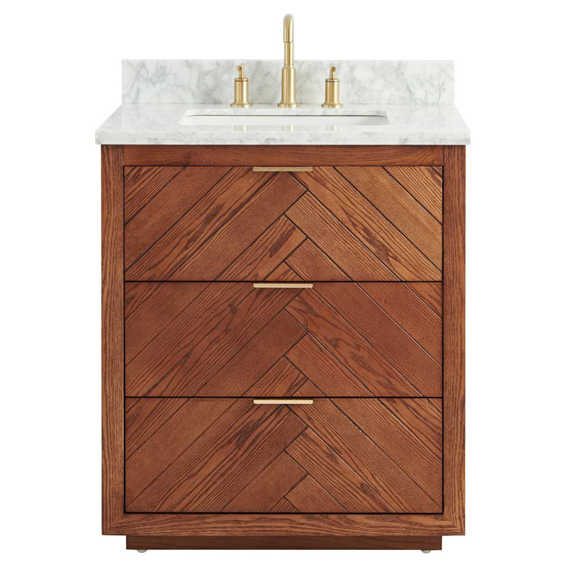 Marilyn 30" Freestanding Standard Single Bathroom Vanity with Top