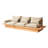 Grimpante 88.6'' Beige Storage Modular Cotton Linen Fabric Sofa,MDF Frame,with Pillows