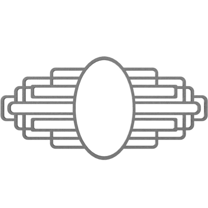 L 26 po x H 13 po x H 12 3/8 po x l 7 1/4 po x P 3/4 po Médaillon de plafond en PVC de qualité architecturale Elizabeth, nickel