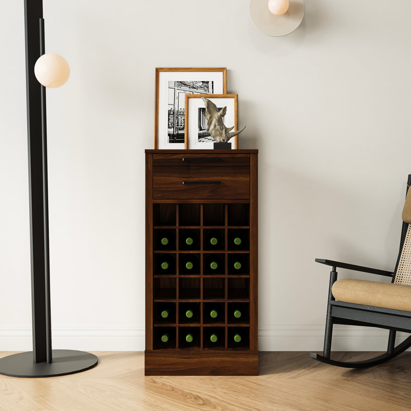 Armoire à vin modulaire 28 - noyer brun pour un usage domestique, Noyer