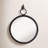 Higgins Crescent Round Black Iron Frame Accent Mirror with Oversized Hook-1018241521