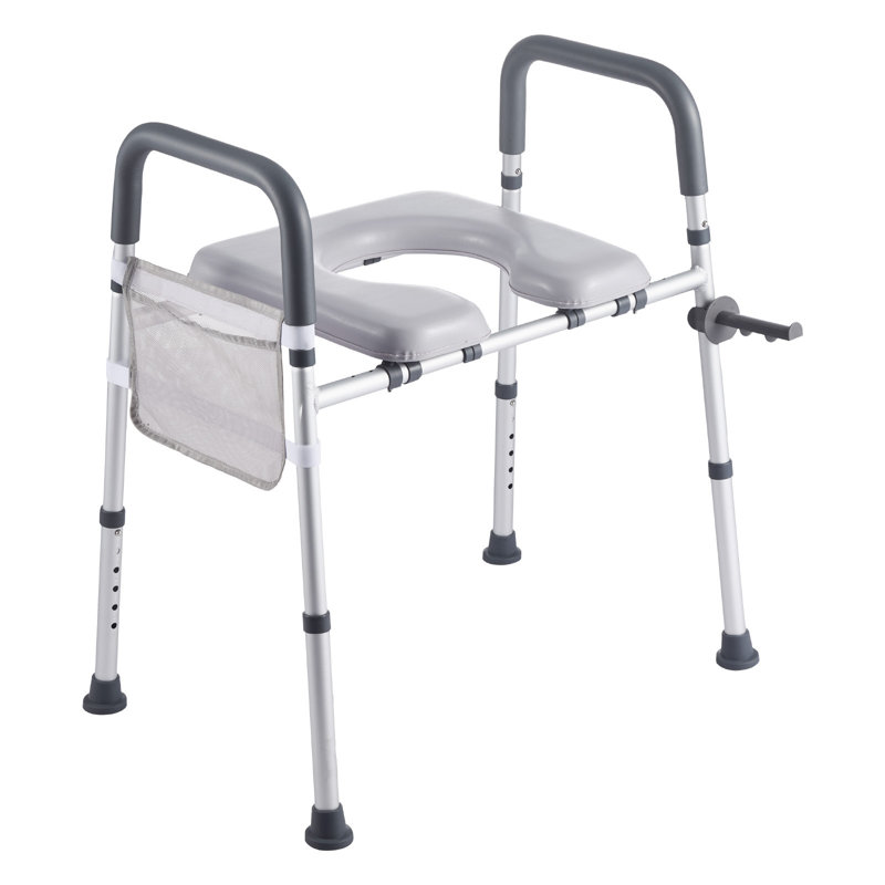 Siège de toilette surélevé avec accoudoirs, capacité de charge de 400 lb, hauteur et largeur réglables, siège de toilette surélevé avec poignées pour les personnes âgées, personnes âgées, personnes à mobilité réduite, personnes à mobilit?