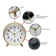 Table Clock Round Plastic Tabletop Clock with Alarm Function 5.75 Inches