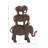 Harly Polystone Elephant Brown Decorative Sculpture
