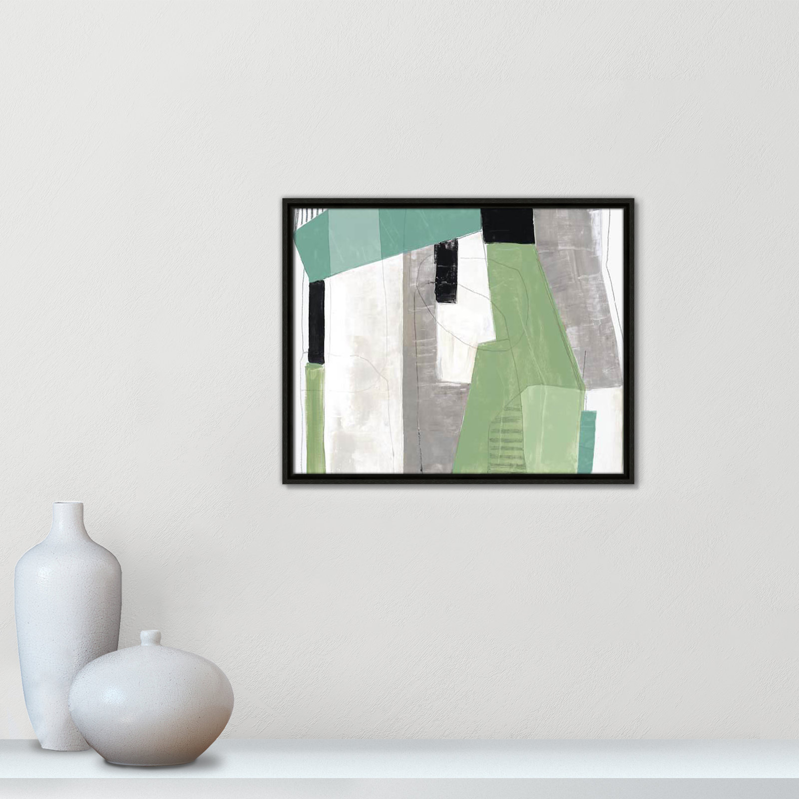 Evergreen Essence Print, 17.5" H x 21.5" W x 2" D, Espresso Floater Frame - Fine Art Canvas Print, No Mat