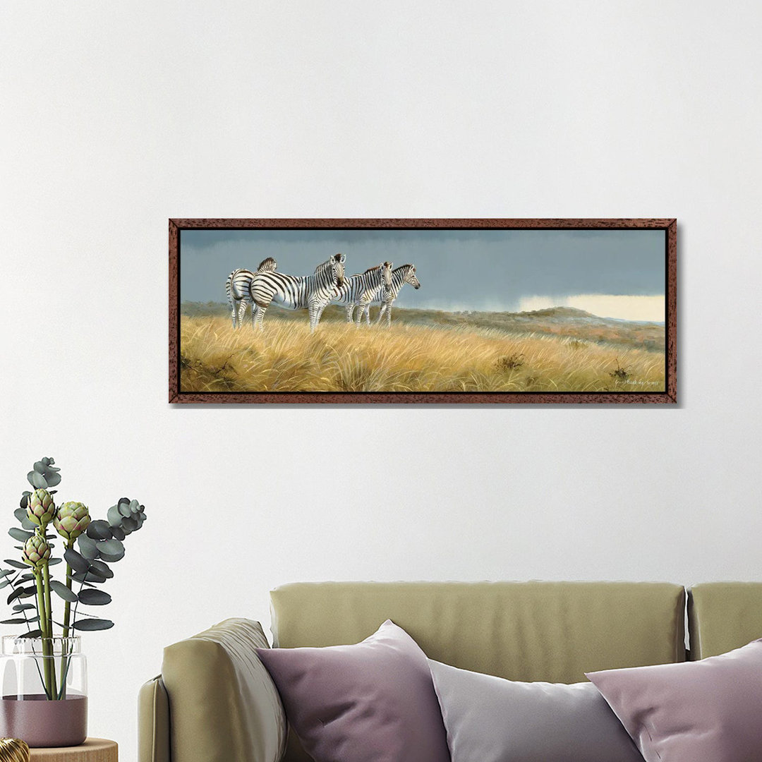 Zululand Zebras von Grant Hacking - Panoramaleinwand auf Leinwand Giclée auf Leinwand