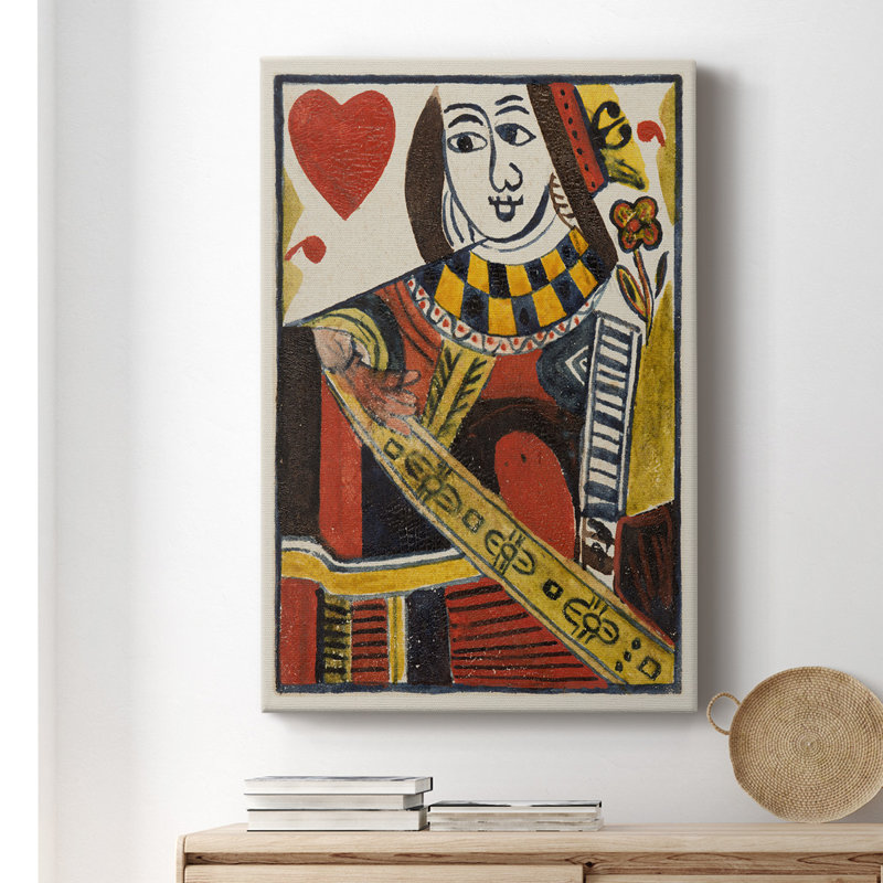 Cartes rétro I - peinture sur toile tendue, H 60 po x l 40 po x P 1 po