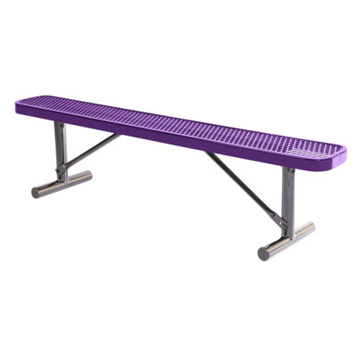 Bench, Textured Black, Expanded, 6Ft, No Back, Portable