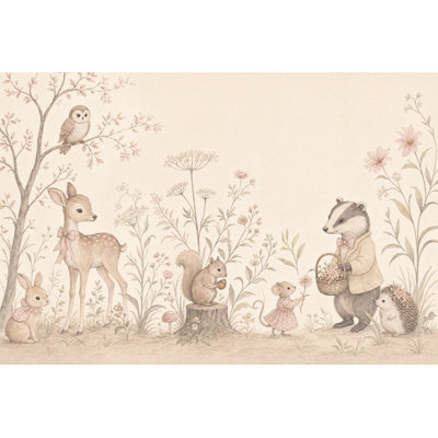 Papier peint fantaisiste forêt enchantée