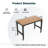48'' W Solid Wood Top Height-Adjustable Workbench with Wheels