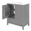 Meuble-lavabo de 30 po gris - Armoire à cadre solide avec tiroir et lavabo