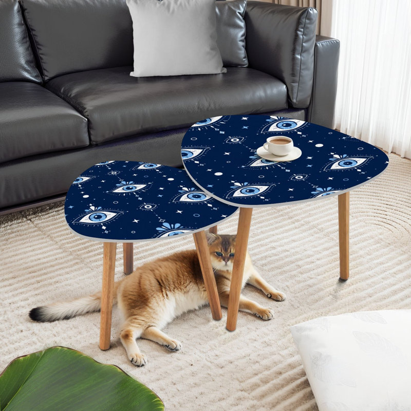 Ensemble de 2 tables basses gigognes Triangle