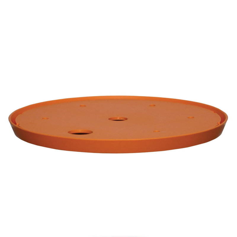 Ups-A-Daisy Round Indoor/Outdoor Planter Insert, 1" H x 18" W x 18" D, Orange