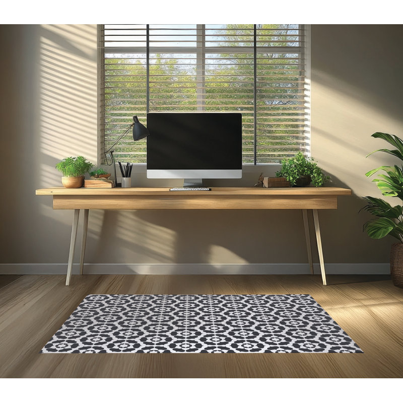 Tapis de chaise de bureau Cleo, L 36 po x P 60 po, Gris anthracite