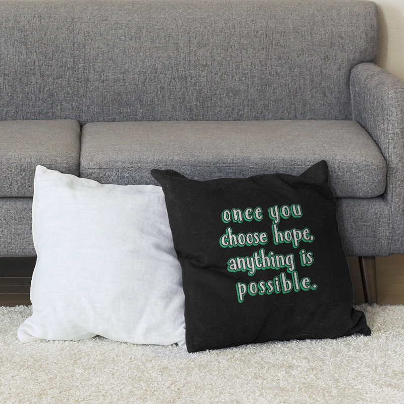 Coussin de sol choisissez Hope, H 36 po x l 36 po, Vert