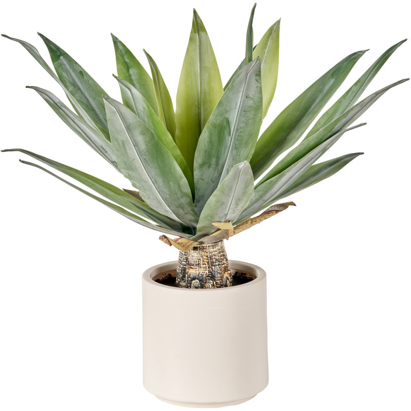 53cm Faux Plant in Cement Pot