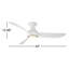  Ventilateur de plafond encastré intelligent à 3 pales de 44 po pour l'extérieur et l'intérieur Corona avec télécommande et ensemble d'éclairage à DEL à intensité variable inclus, blanc mat-90284716-66343247