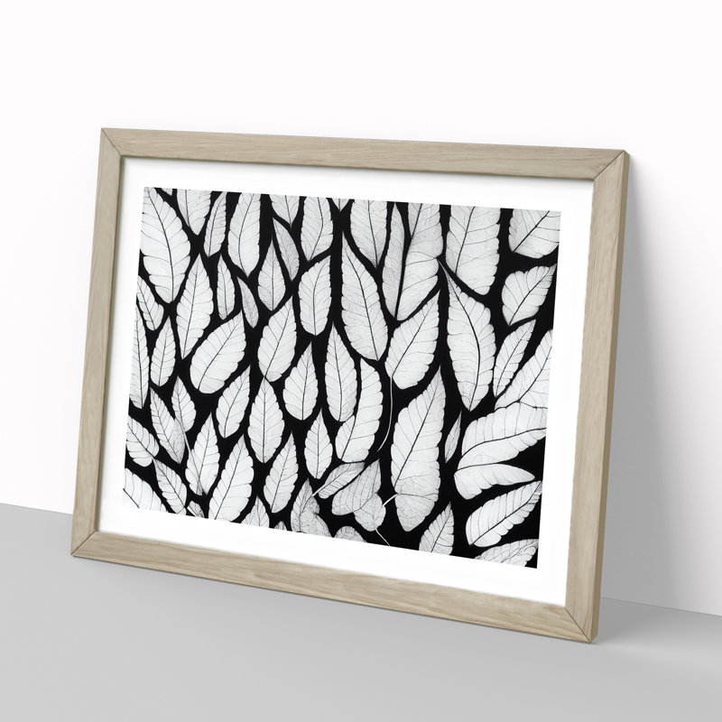 Flourishing Leaf - Single Picture Frame Painting, 46cm H x 64cm W x 2cm D, Oak