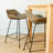 Galen Wicker Counter Stool with Iron Frame-563185398