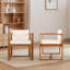 Solid Wood Dining Chair With Armrests(Set Of 2)-108383179-108383181
