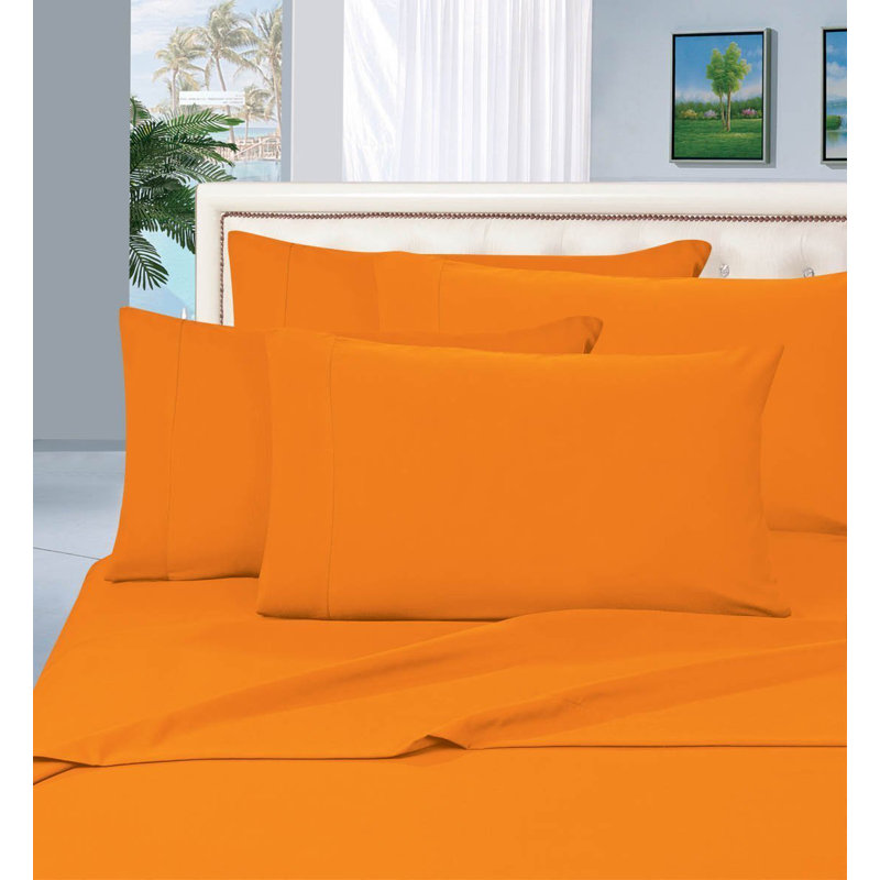 Elegant Comfort Luxurious 1500 Premium Hotel Quality Microfiber Three Line Embroidered Softest Bed Sheet Set, Wrinkle and Fade Resistant