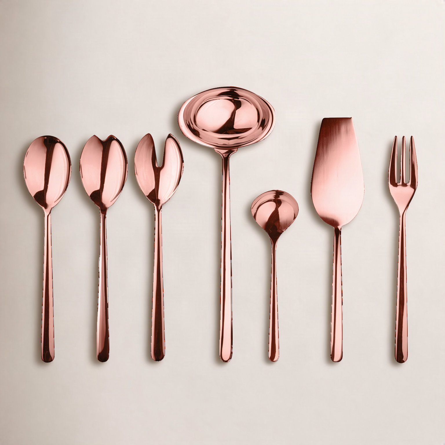 Linea 7 Piece Stainless Steel Hostess Set, Bronze