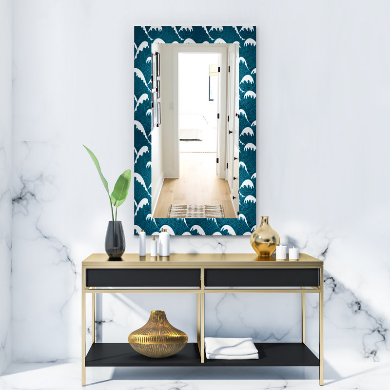 Miroir mural ondulations, H 39,4 po x l 29,5 po