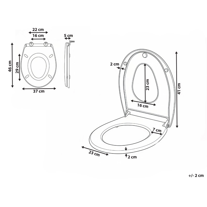 Toilet Seat FAGNANO Soft Close Duroplast White