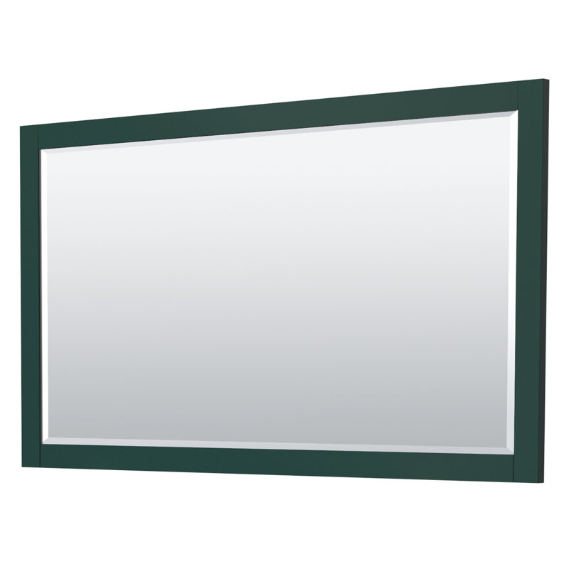 Miranda 66'' Green and White Double Bathroom Vanity with Matte Black Hardware