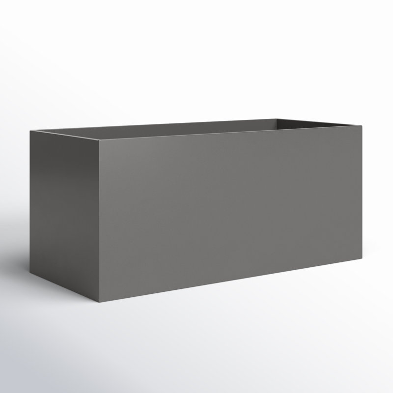 Bac à fleurs rectangulaire Cogburn Belmont, H 16 po x l 36 po x P 16 po, Gris