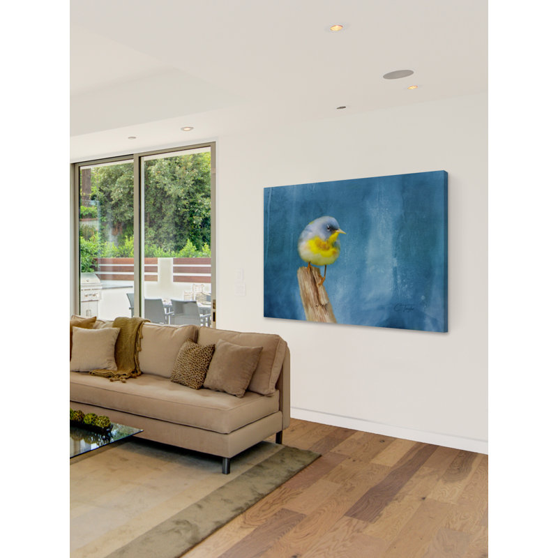 « pacifique », reproduction de peinture à l’acrylique sur toile tendue, H 12 po x l 18 po
