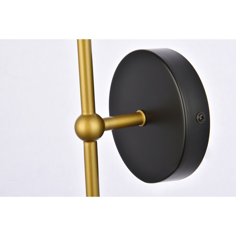 Keeley Wall Sconces, Black/ Brass