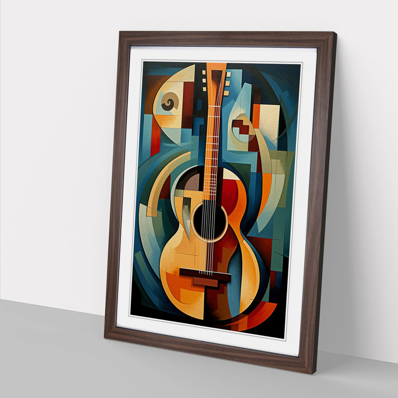 Guitar Cubism - Framed Print