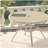 VRSHWO"Outdoor Round Patio Dining Table for 4-6, All Weather Metal Dining Table with Umbrella Hole for Deck Lawn Garden Backyard, Sandstone Color-367573025