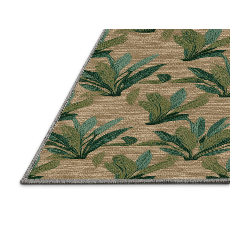  Washable Water Chestnut Vegetables Area Rug, Rectangle 6 pi x 9 pi