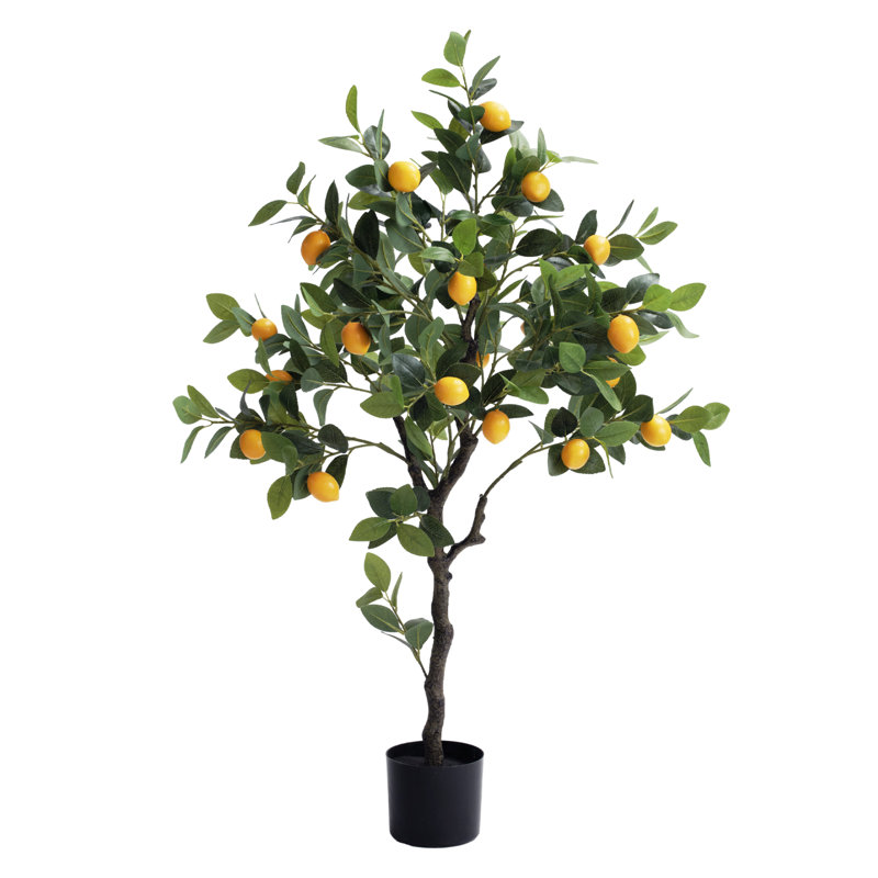 47'' Faux Lemon Tree in Pot